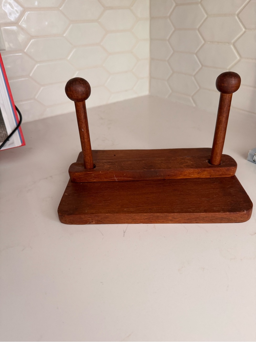 MCM wooden napkin holder